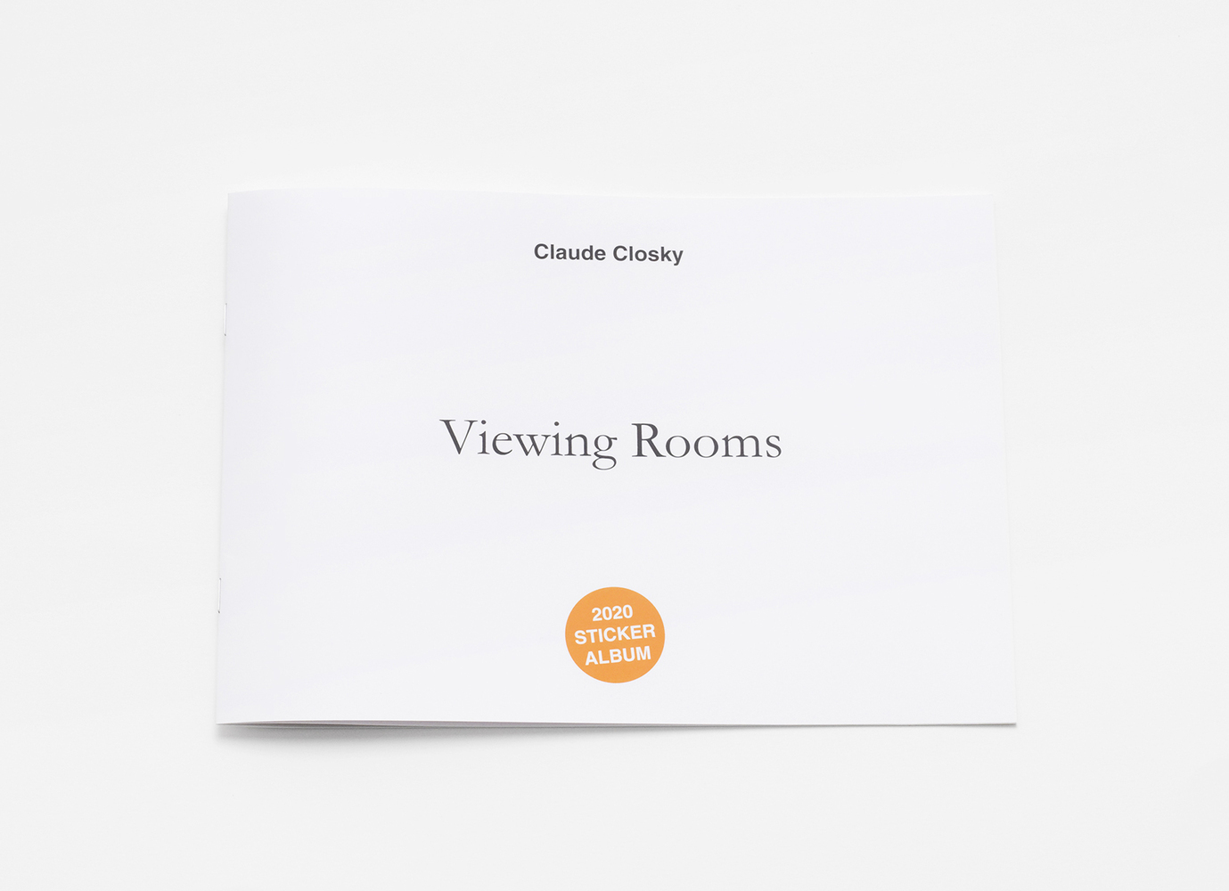 Viewing Rooms Sticker Album - Claude Closky